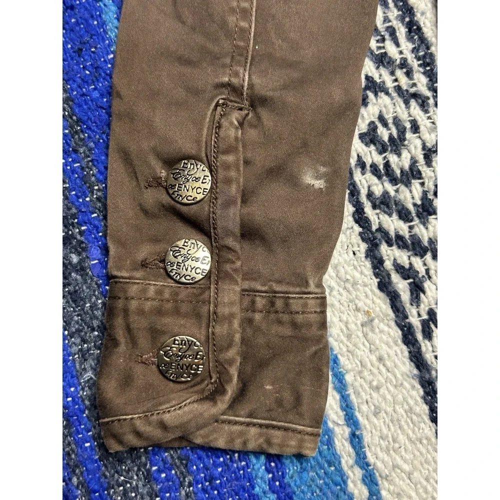 Vintage Y2K Enyce Blazer Jacket Toddler Girls Youth Medium Brown Cyber Grunge